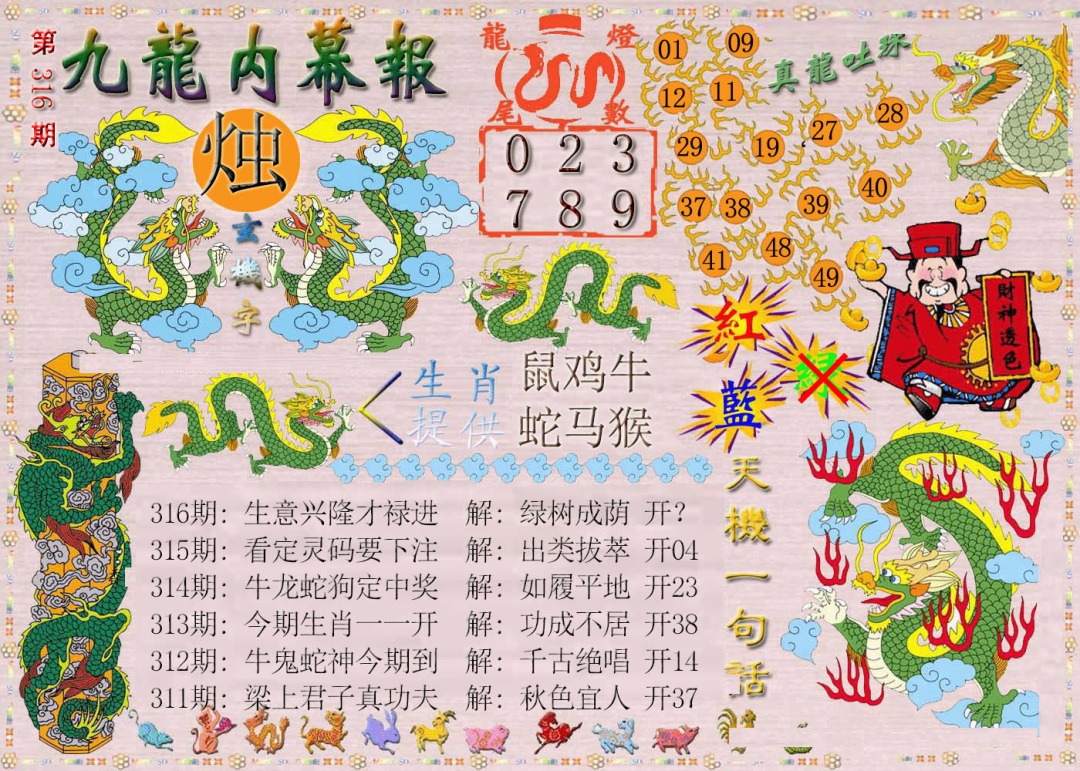 316期九龙内幕报[图]