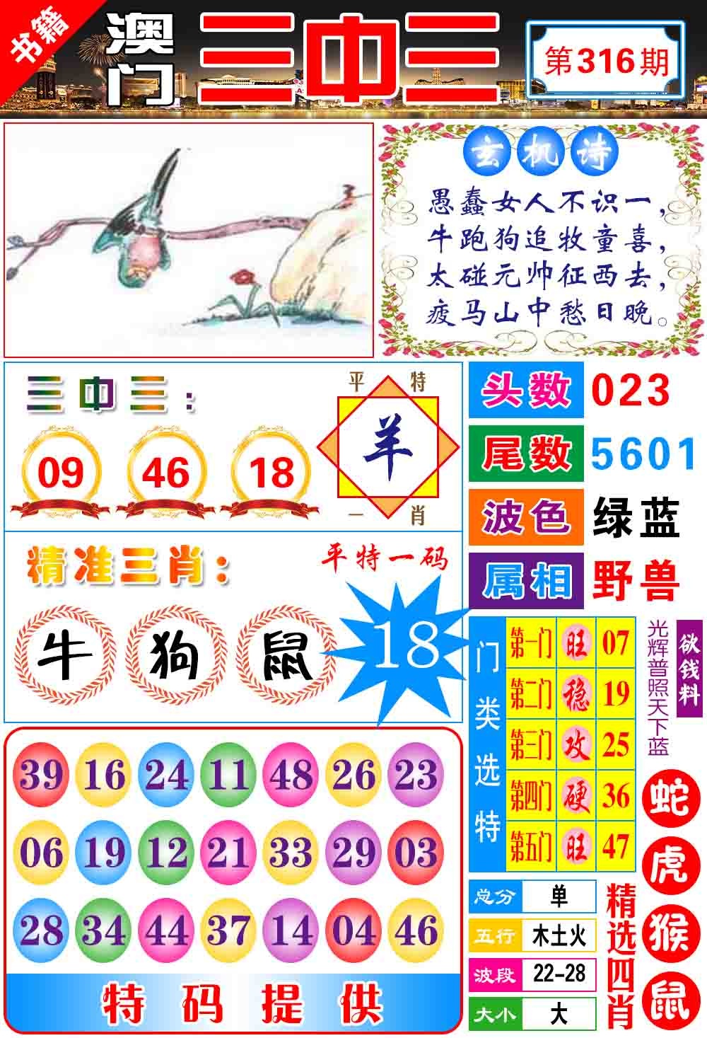 316期澳门宝典三中三[图]