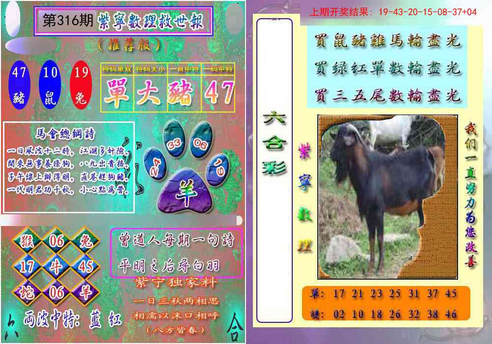 316期数理救世报[图]