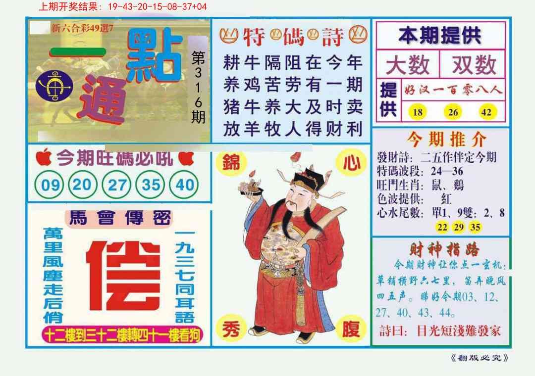 316期一点通[图]
