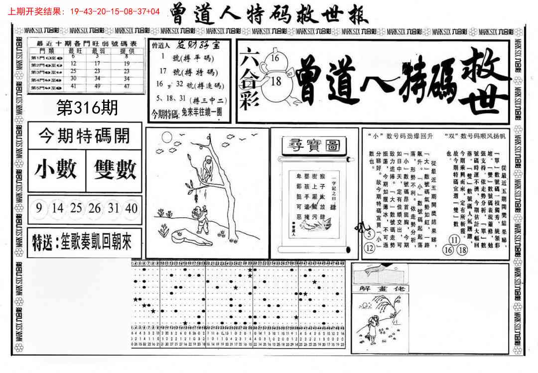 316期曾道人特码救世A[图]